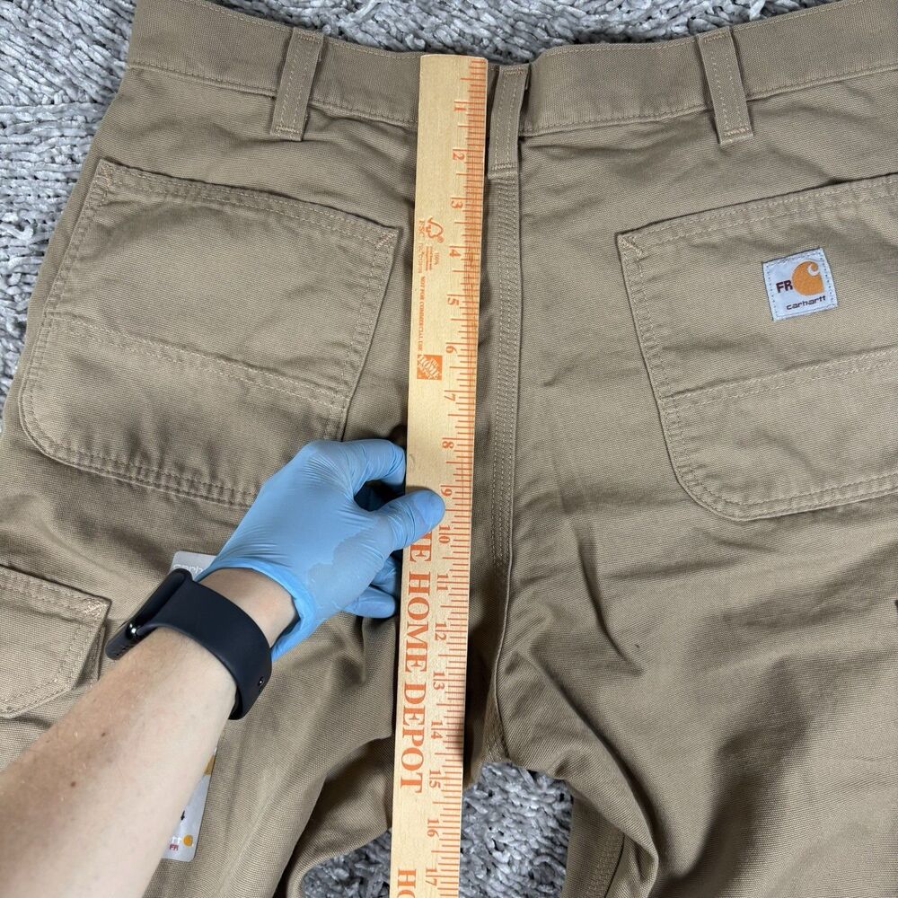 Carhartt Flame Resistant Canvas Cargo Pants Mens 34x34 Beige Work NFPA 2112 NWTS - Picture 8 of 12